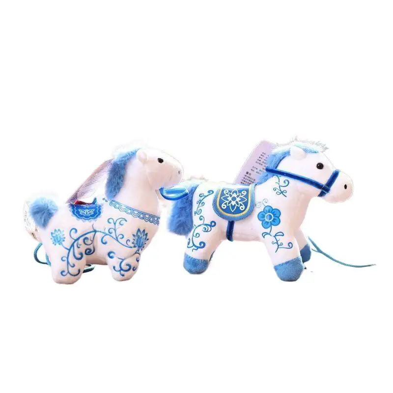 Breloczek Pluszowy Kucyk Vintage 15cm, Kreskówkowa Maskotka Zwierzątko, Zawieszka do Torby, Uroczy Kucyk, Dekoracja do Zawieszenia, Uchwyt na Klucze, Prezent dla Pary