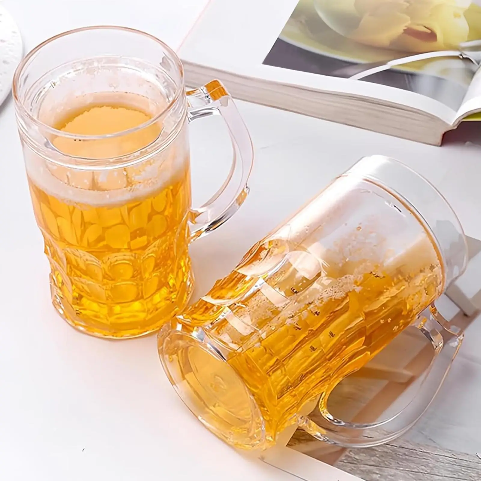 Fake Beer Mug Funny Water Cup, Novelty Prank Toy & Gag Gift for Adults Coworkers, Creative Desk Ornament for Office Home Decor view 2