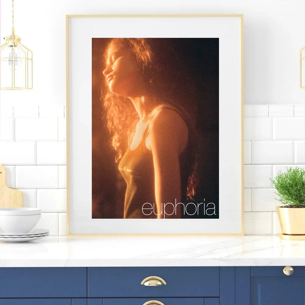 Hot TV Euphoria Poster Home Room Decor Livingroom Bedroom Aesthetic Art Wall Painting Stickers