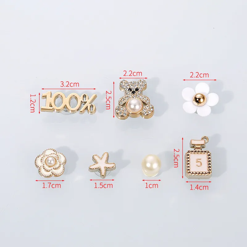 2024 New Shoe Charms for Holes DIY Rhinestone Decoration Buckle for Shoe Charm Accessories Kids Party Girls Gift