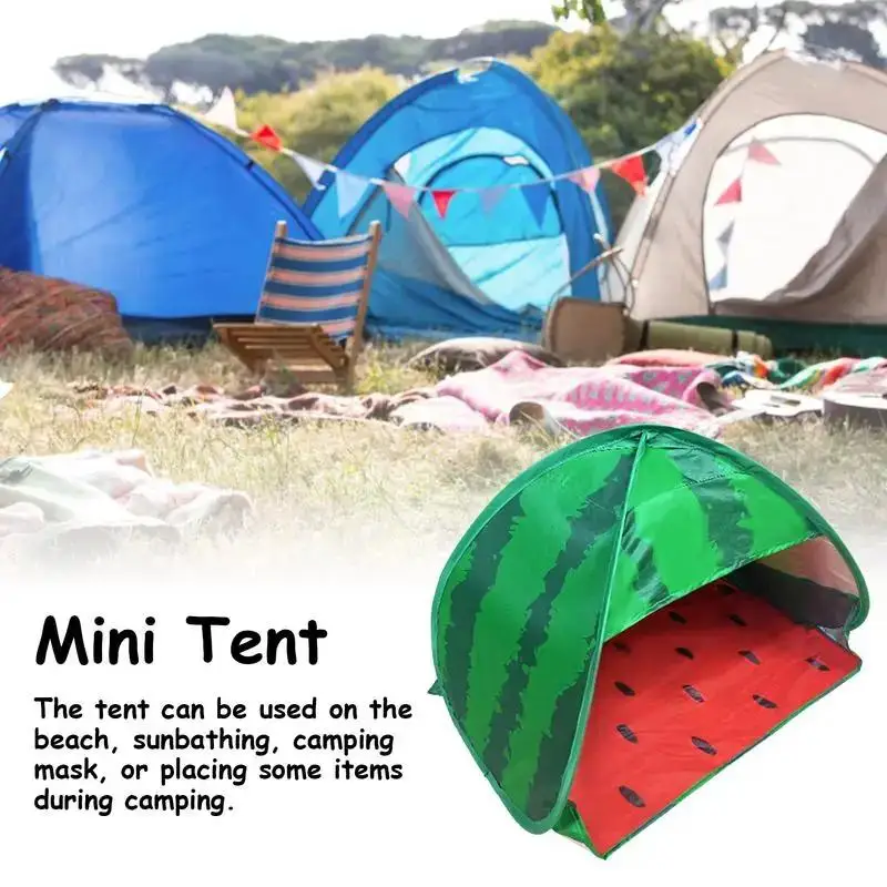 Toldo de praia em forma de melancia, barraca de acampamento à prova d'água anti UV, ultraleve, pop up, verão, proteção para animais de estimação
