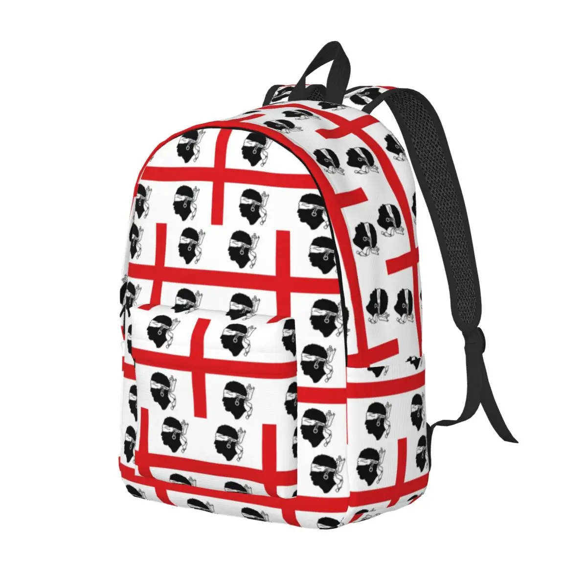 Italy Traditional Flag Of Sardinia Sardegna Student Backpack School Bag Hiking Travel Daypack Boys Girls Bookbag Shoulder Bags