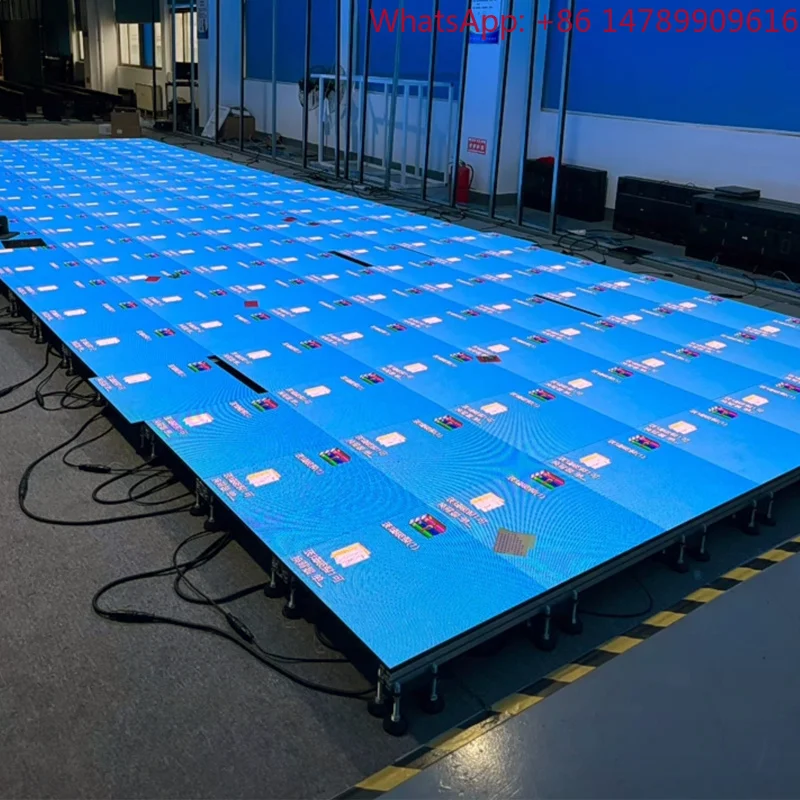 Indoor Full Color Stage Dance Floor LED Screen Display Not Interactive Indoor LED Floor Tile ScreenHigh Refresh RateHeavy-dutyFo