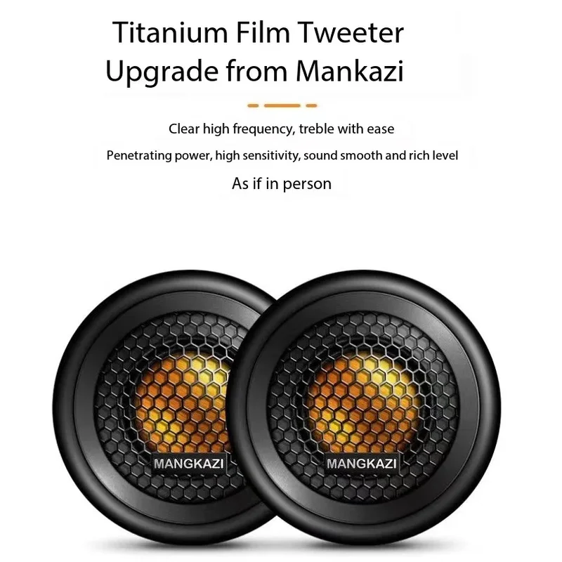

Car Tweeter Audio Modification, Tweeter Silk Film, Car Mounted Tweeter Hair Burn Grade, Non-destructive, Universal Pair