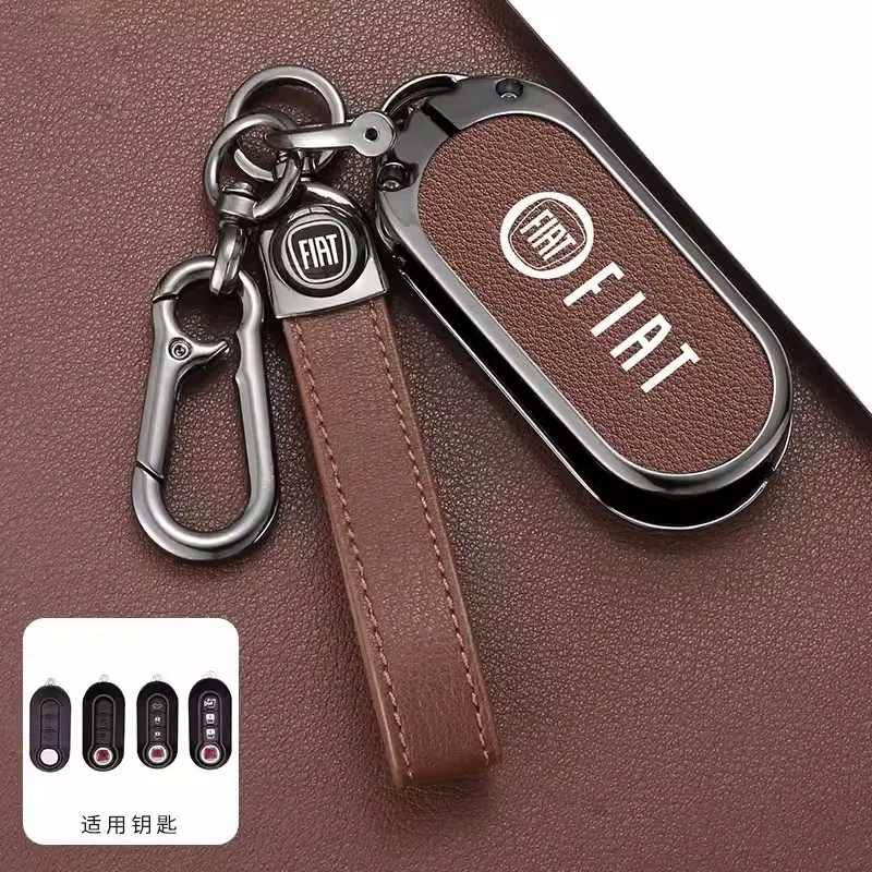 Zinc Alloy Car Key Cover Case Protector Holder Shell Fob For Fiat Ducato 500 500L Panda Grande Punto Lancia Musa Bravo Accessory