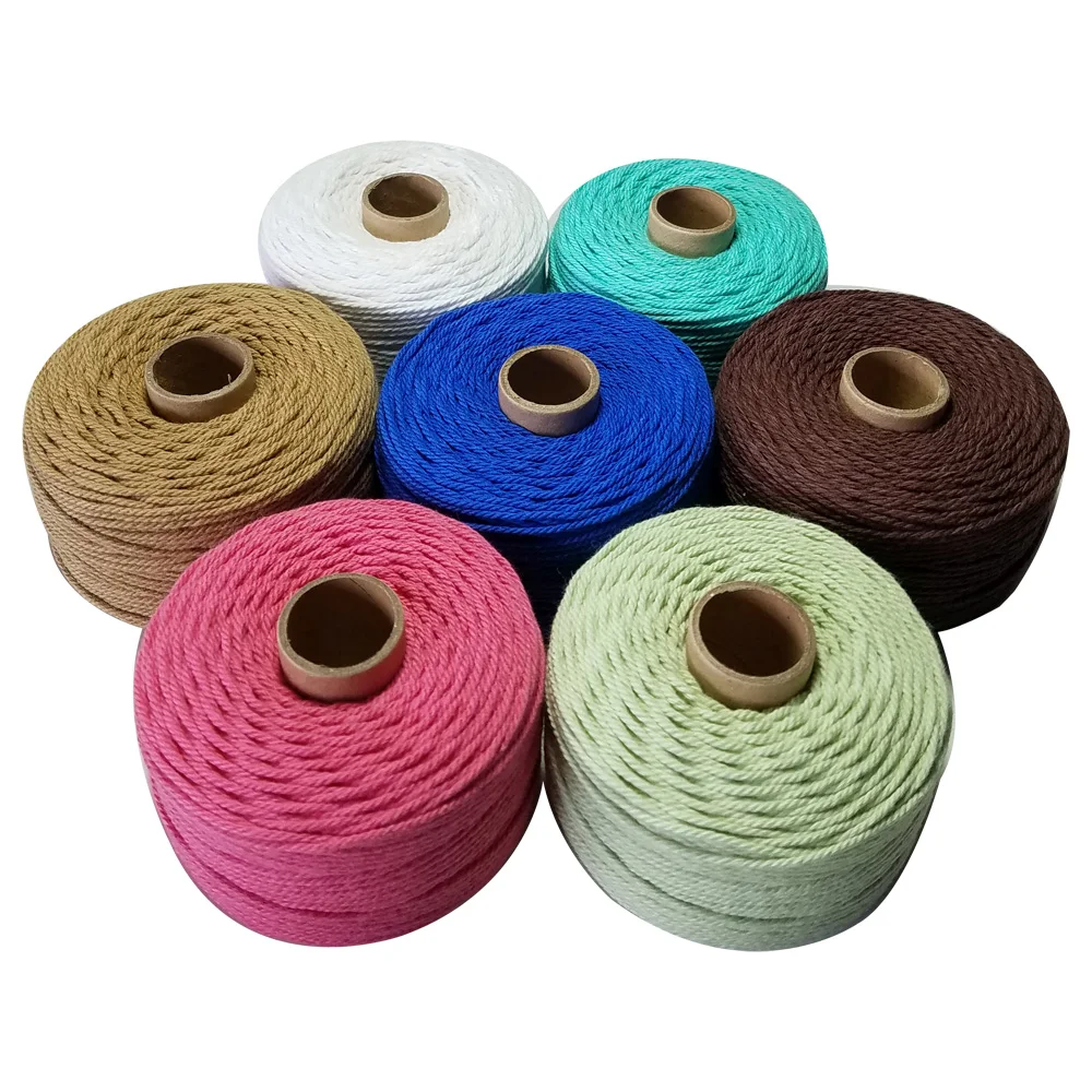 100% Cotton rope 100m/roll twine macrame cords for hand braid crochet DIY wove home decoration