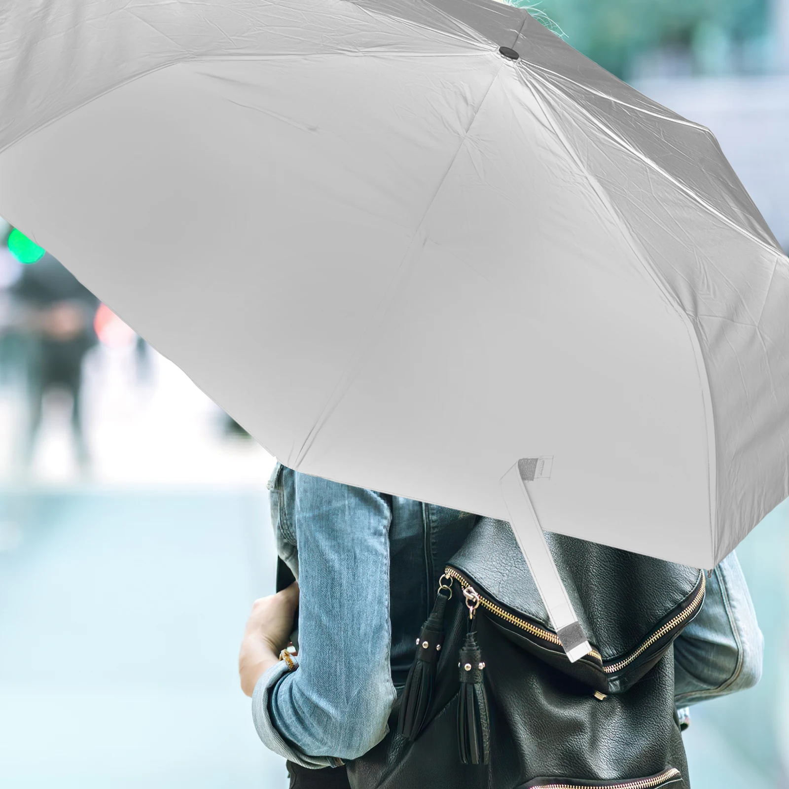 

Reflective Umbrella Changing UV Purse Umbrella Protection Large Size Foldable Student Sun Rain Compact Portable