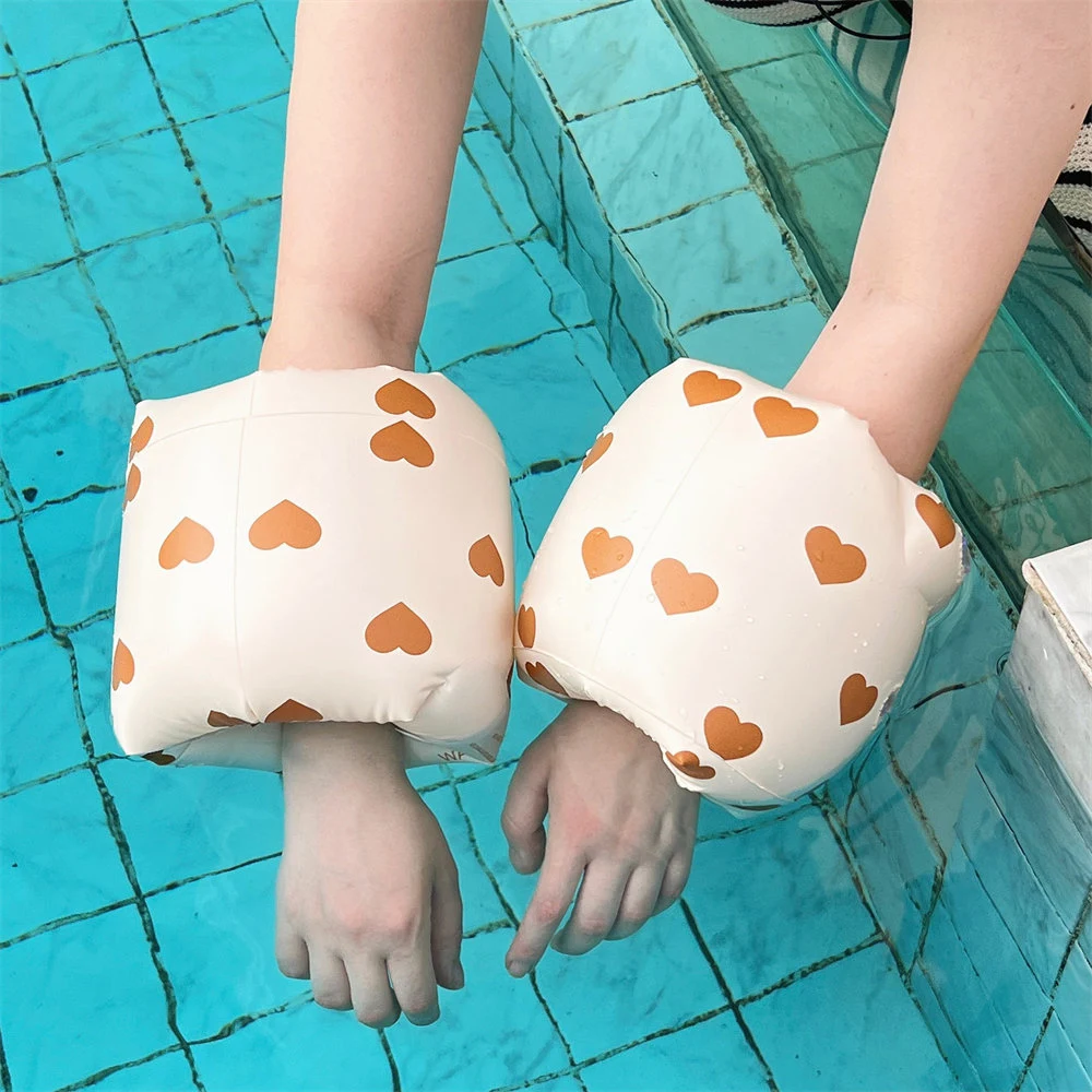 2PCS Children Arm Float Rings Swimming Float Inflatable Arm Floaties Summer Swimming Gear Cute Pattern Swimming Arm Float Rings