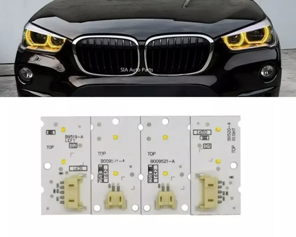

New Yellow Angel Eye DRL Boards For BMW X1 F48 2016-2019 LED Headlight Daytime Running Light Chip 63117428791 63117428792