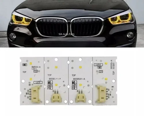 Nuevas placas DRL de ojo de Ángel amarillo para BMW X1 F48 2016-2019 faro LED luz de circulación diurna Chip 63117428791 63117428792