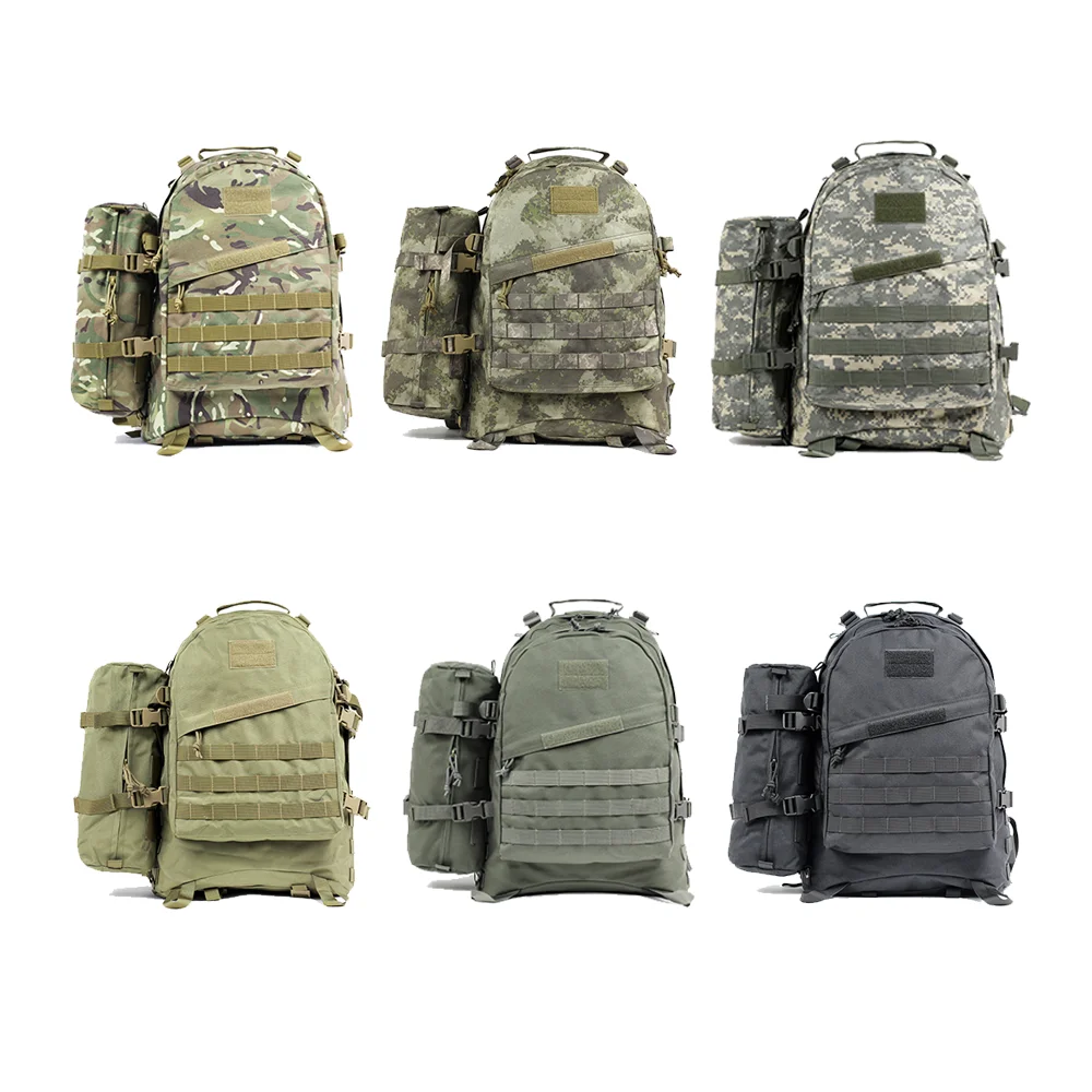 

Large 55L 3D Fashionable Anti-Theft Waterproof Nylon Tactical Backpack Outdoor Camping Fitness Gym Cycling Zipper Made