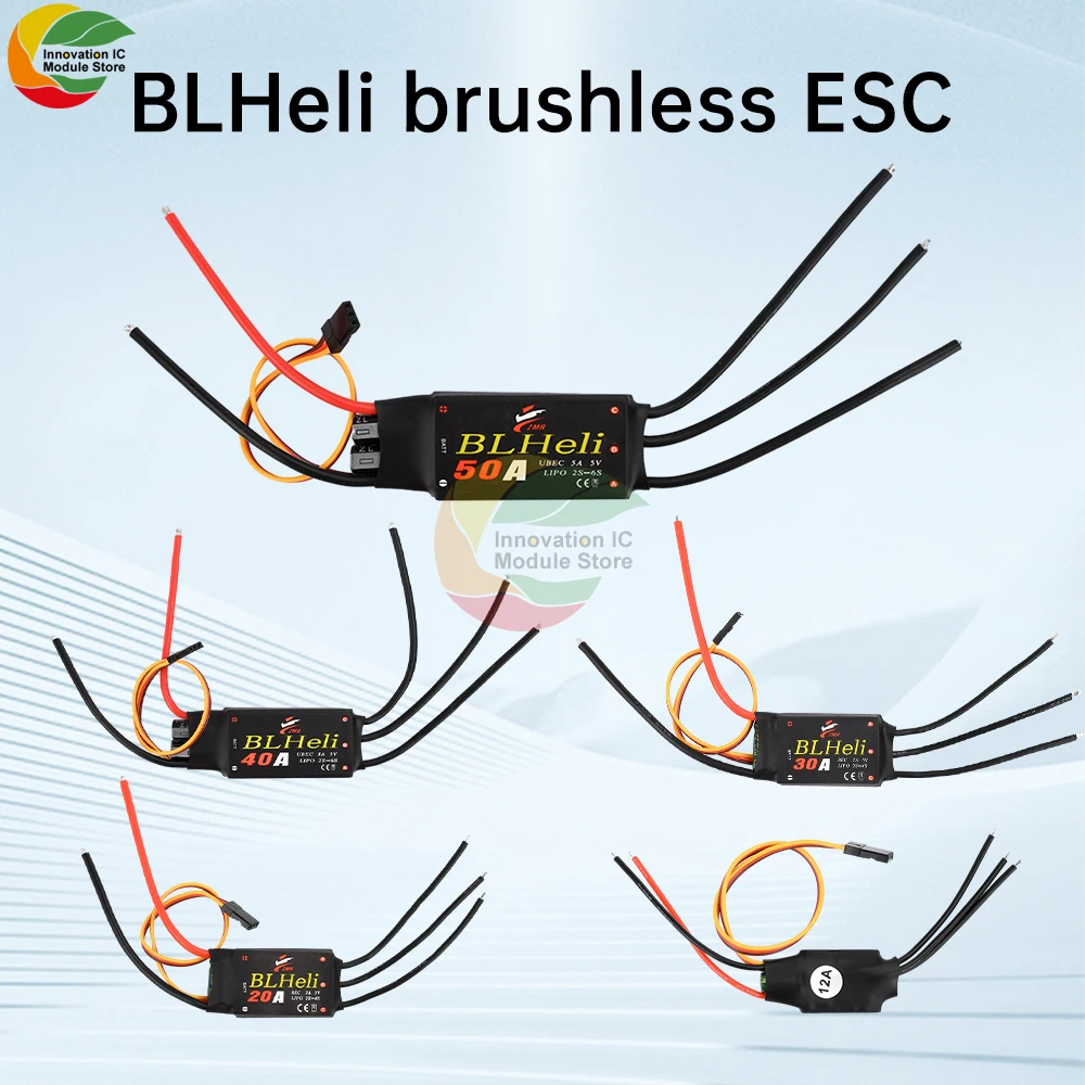 BLHeli Brushless ESC 12A20A30A40A50A with UBEC Multi Rotor Quadcopter ESC For Quadcopter Model DIY FPV RC Drone