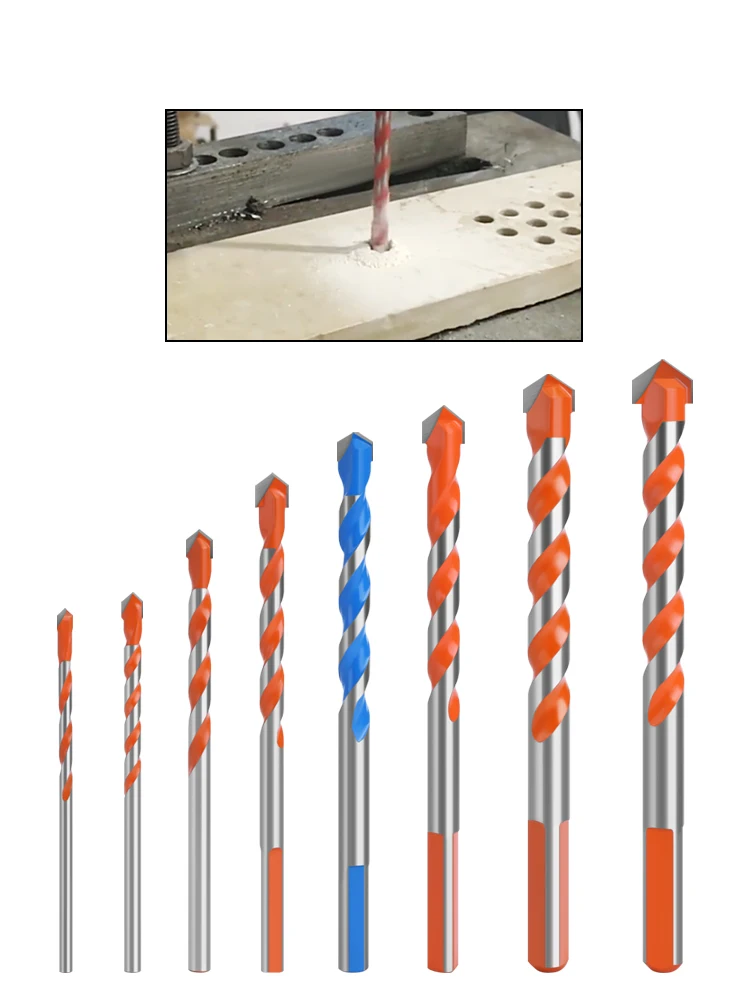 LAVIE 1pc Orange alliage dur Overlord diamant 3/4/5/6/7/8/10/12mm carrelage en céramique perforé mur outil de forage foret SJBW03O