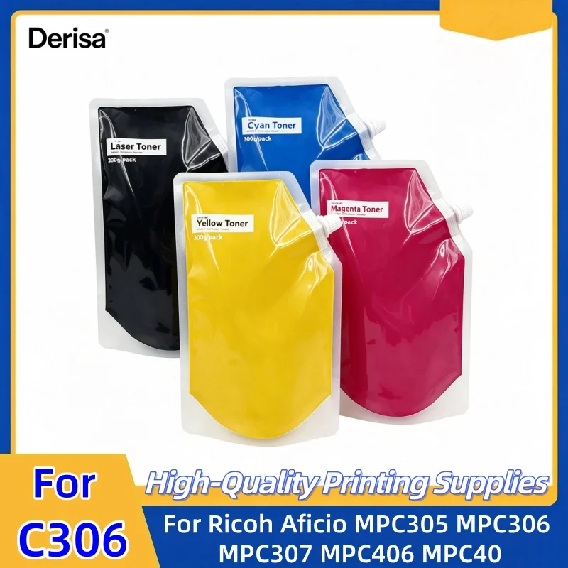 300g/pack C306 C307 Toner Powder For Ricoh Aficio MPC305 MPC306 MPC307 MPC406 MPC407 High Quality Imports Toner Refill