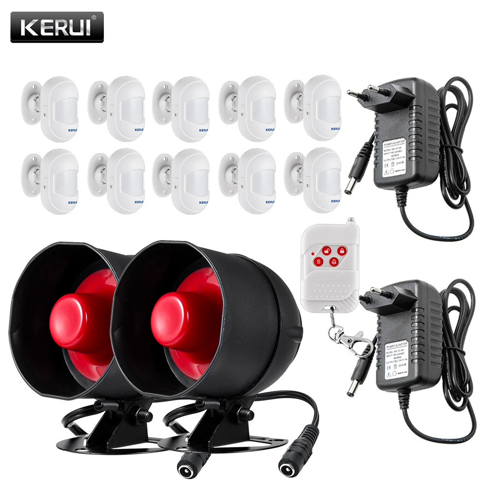 

KERUI Wireless Local Speaker Horn Home Siren Alarm Burglar Security System Infrared Motion Detector Siren Kit