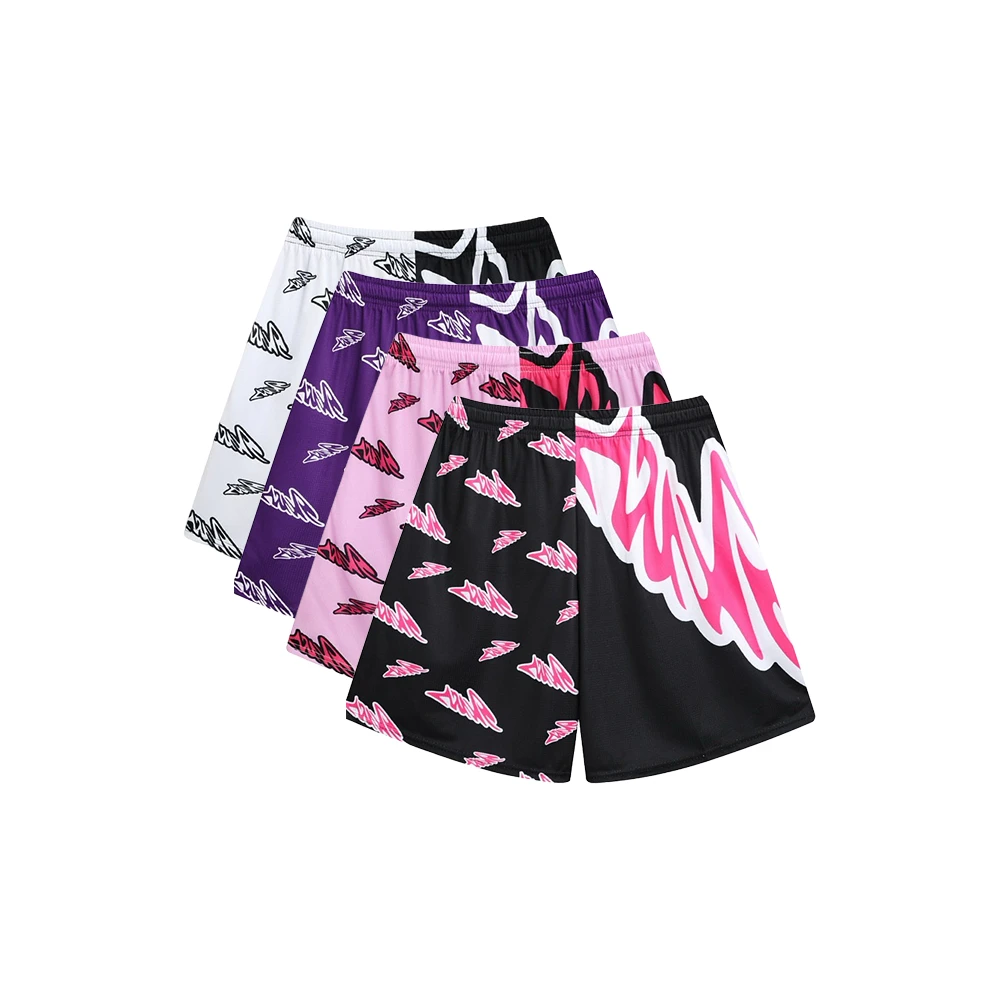 

American Shark Pattern Sports Basketball Shorts Quick Drying Breathable Loose Fit Outdoor Men's and Women's Same Leisure Shorts