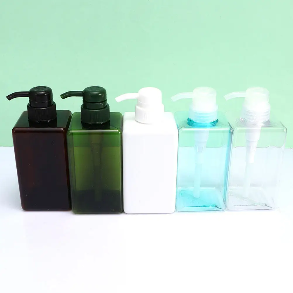 Liquid Soap Dispenser Bottles 450ml 2 Pack Spill Resistant Refillable Pump Bottles for Shampoo Lotion