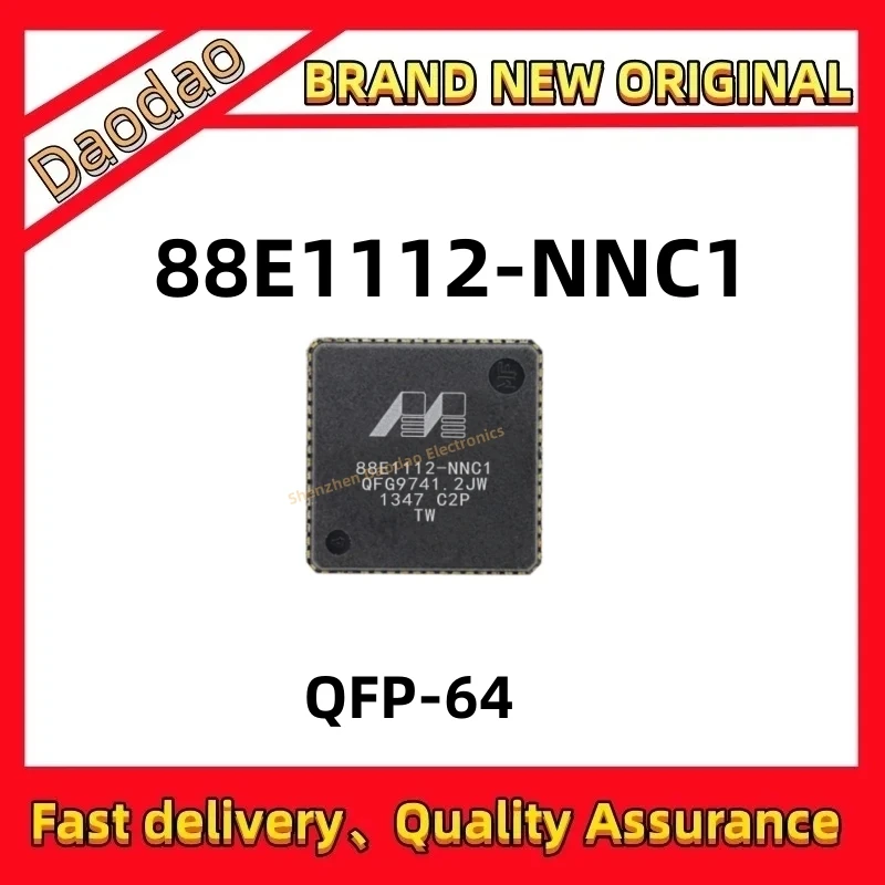 88E1112-C2-NNC1C000 Silk screen 88E1112-NNC1 IC Chip QFP-64