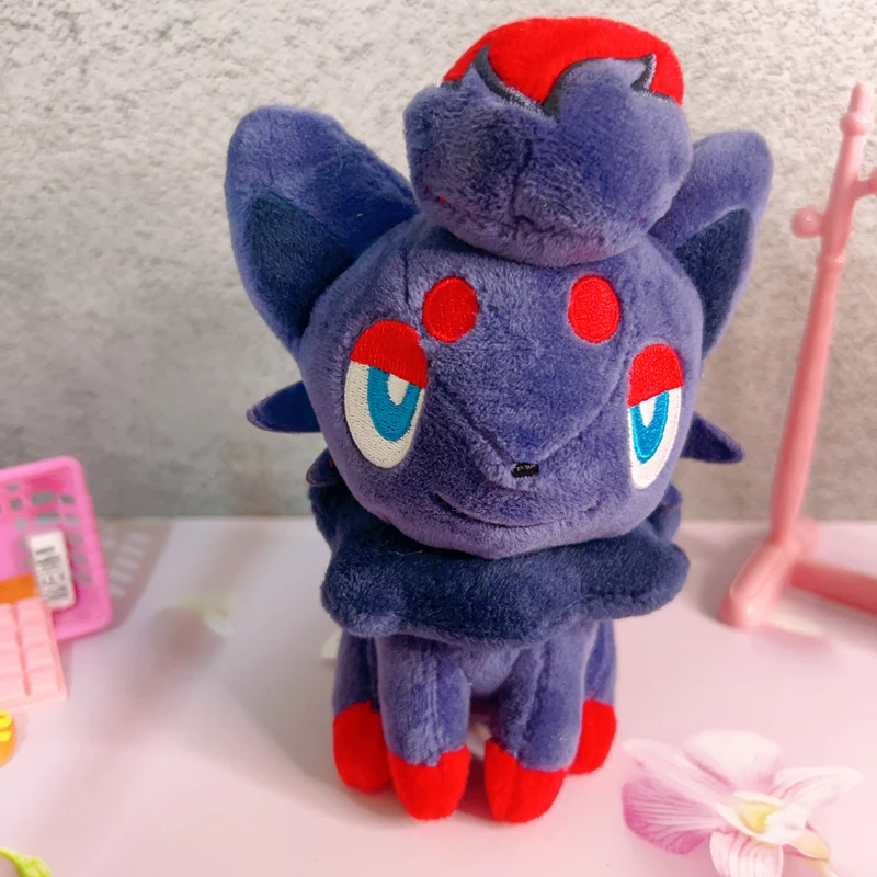 Japonês pokemon caber zoroark brinquedo de pelúcia crianças bonito presentes macios e presentes de aniversário de natal