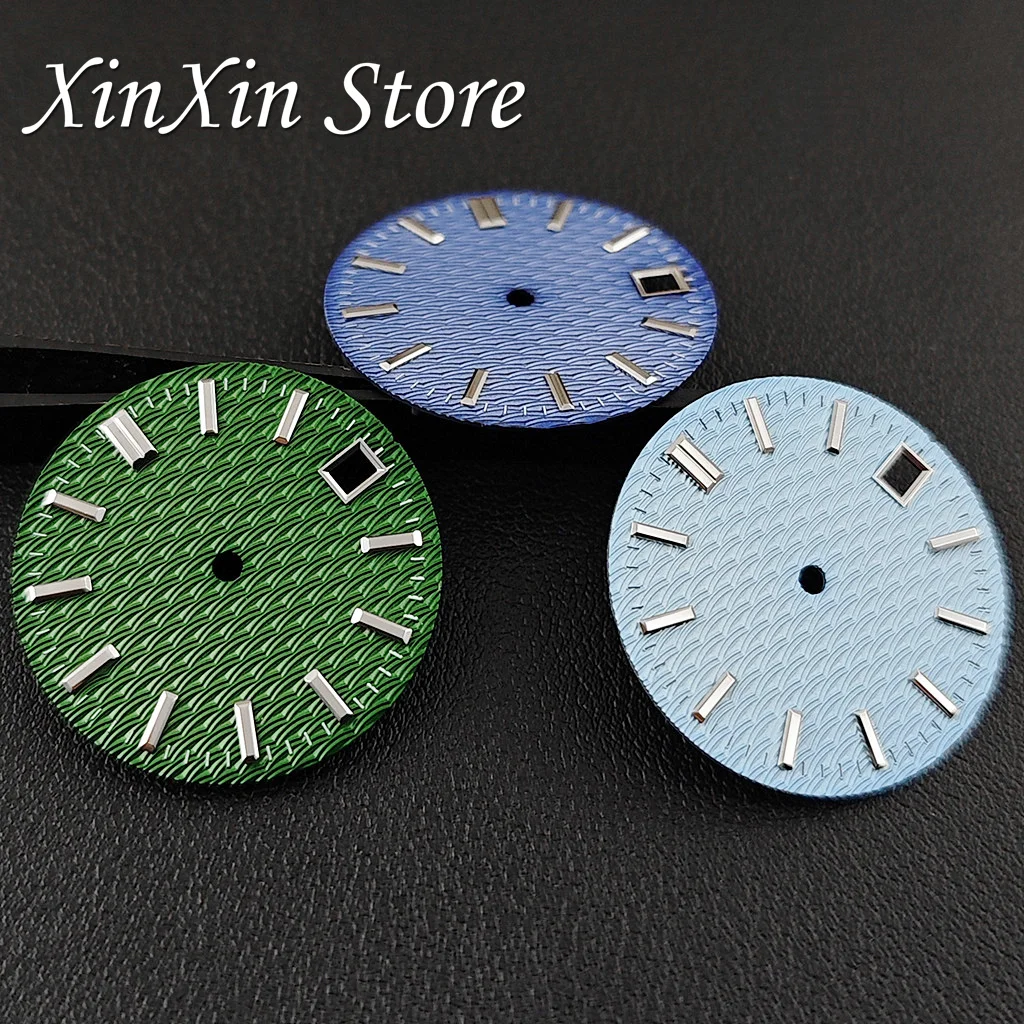 Textured Surface 28.5mm GS NH35 Watch Dial Wave No Luminous Watch Faces Watch Accessories for NH35 4R35 Movement GS Mod Parts