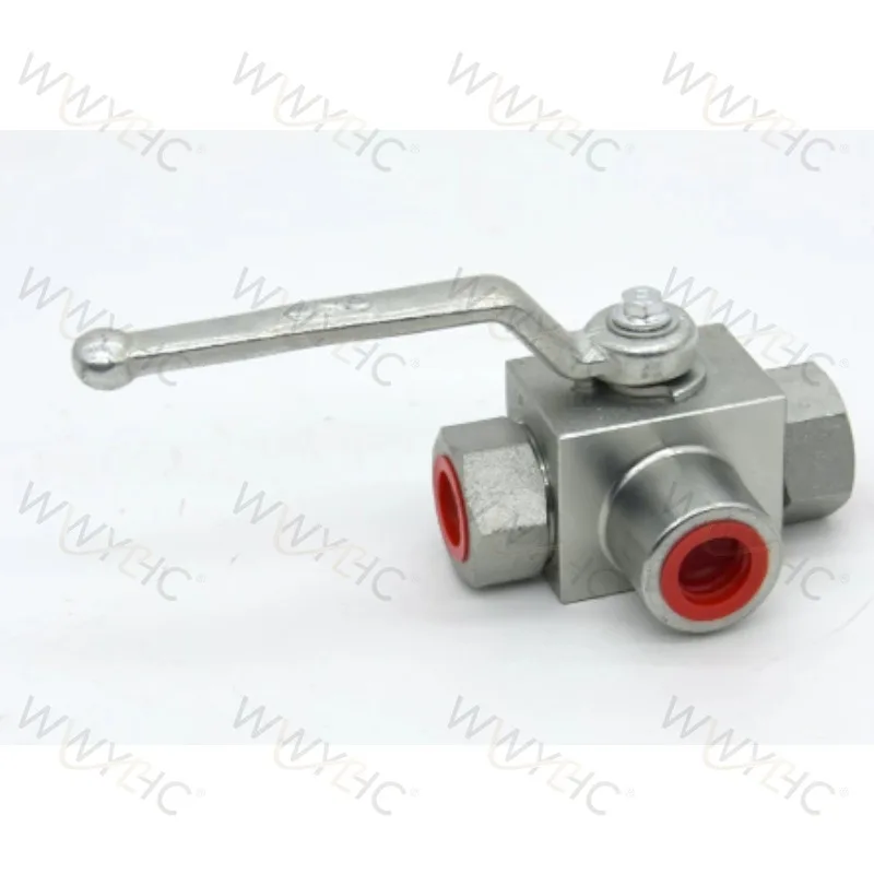 Suitable for KHB3K L-Type 2 Position 3 Way Hydraulic Ball Valve High Pressure Metric & Imperial Female Thread