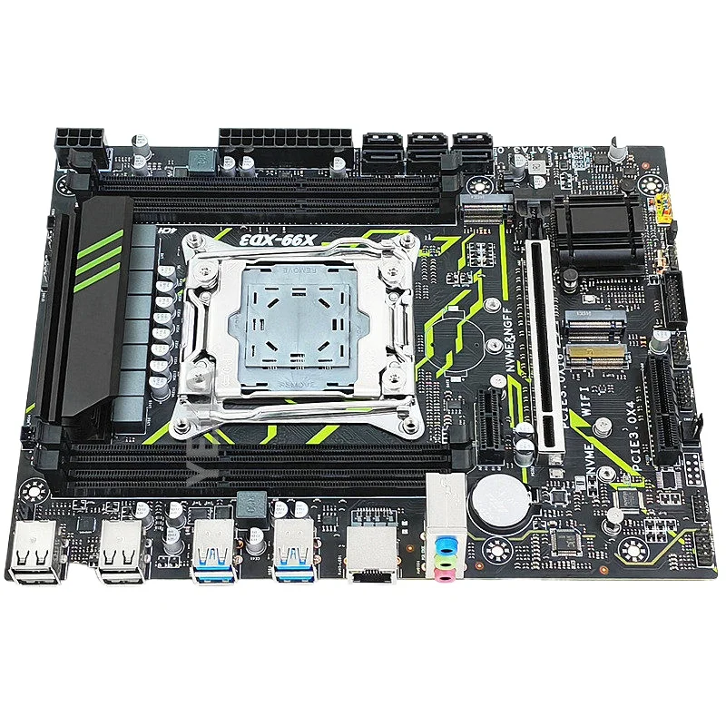 X99-P3 Desktop-Motherboard Original-Chip LGA2011-3 Sockel DDR3 RAM Gaming-Kombi-Set mit Xeon E5 2666 V3 V4 CPU