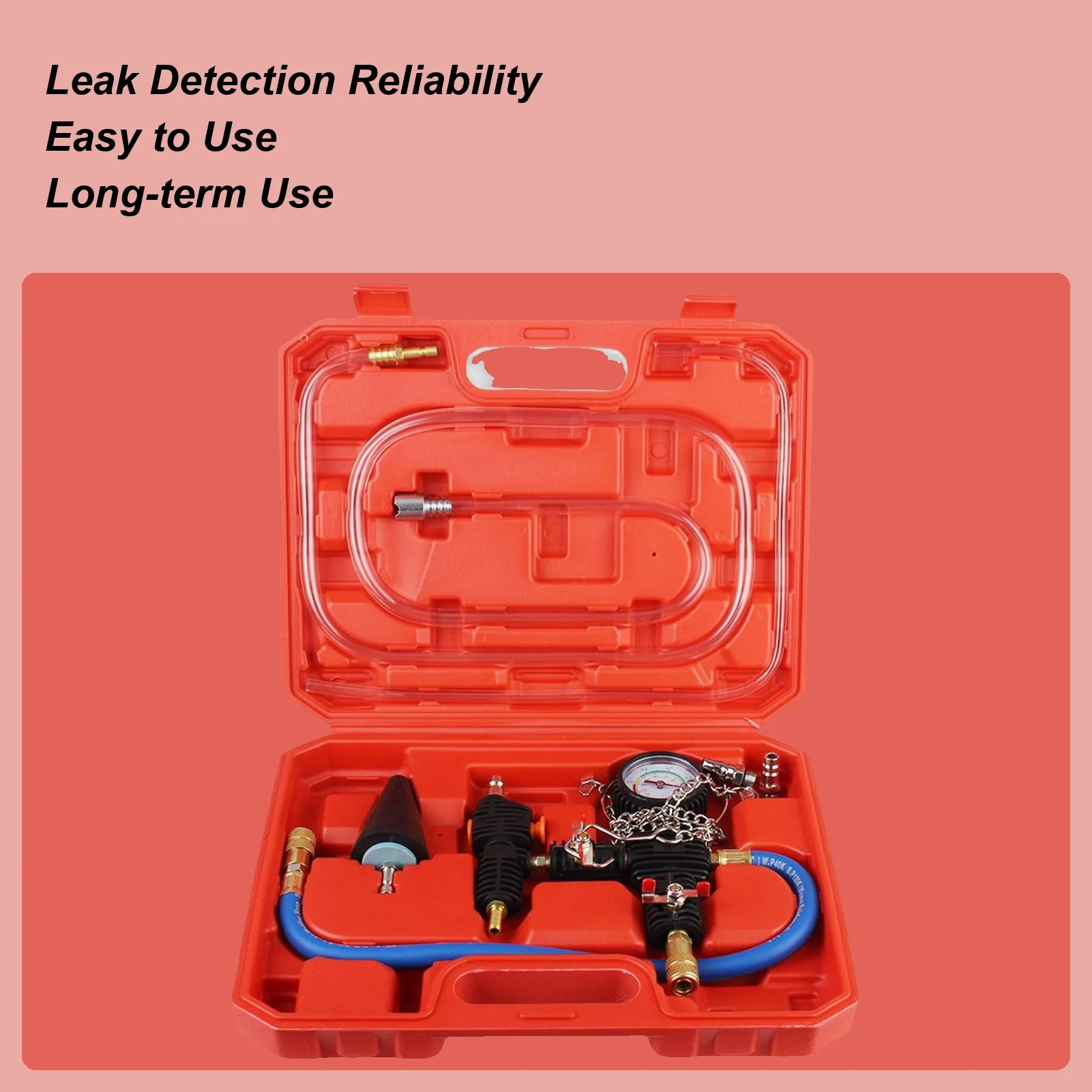 

Coolant System Pressure Tester Kit Leak Detector with Gauge for Car Truck Garage Repair Tool for Fluid Management & Maintenance