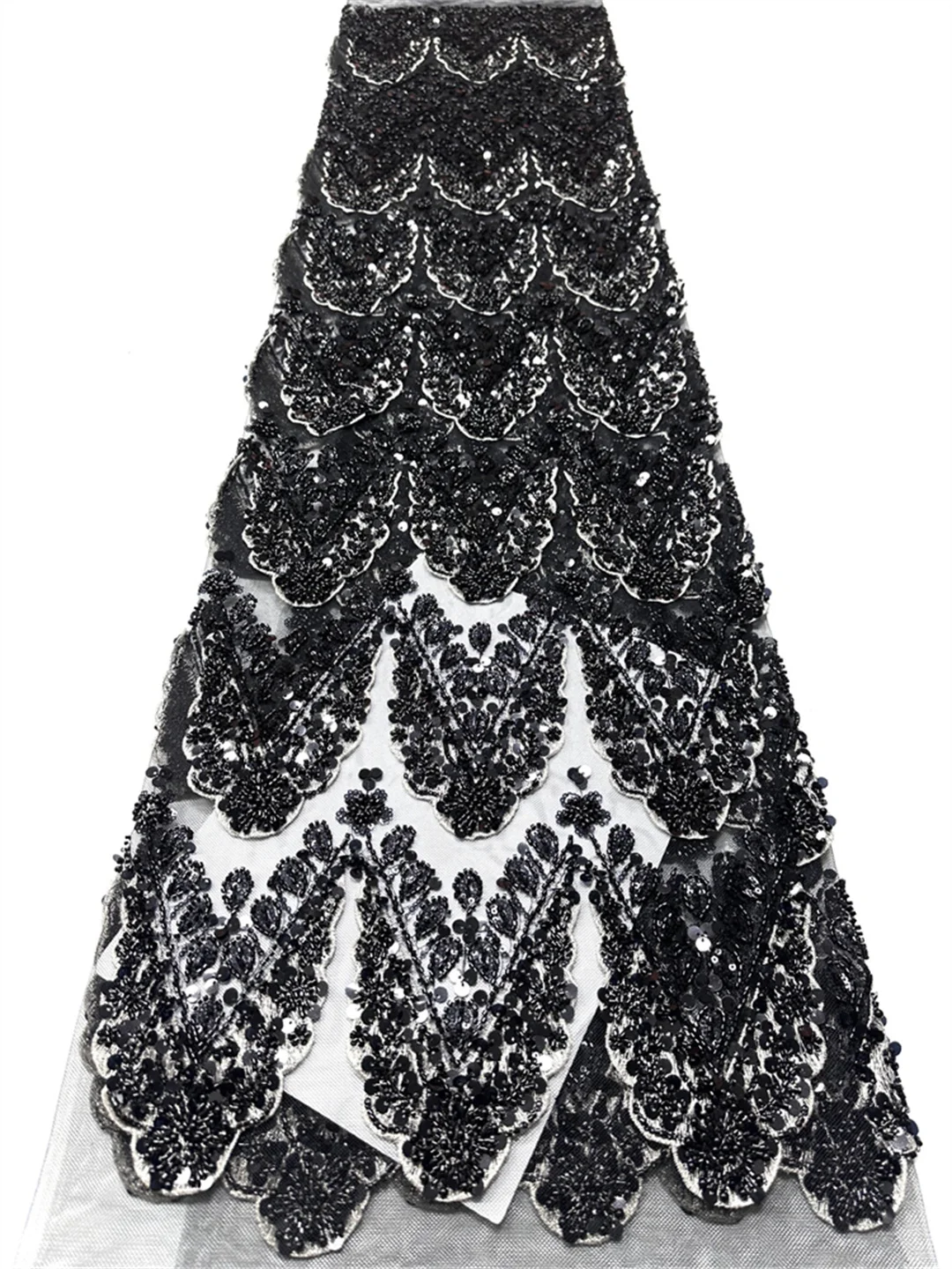 

Африканское высококачественное кружево ручной работы с тяжелой вышивкой бисером, 2026, нигерийские кружевные ткани с пайетками и вышивкой для свадебных платьев и вечеринок