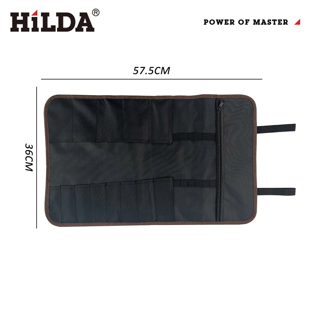 HILDA 1pc 3-color Optional Roll Type Storage Bag Electrician Repair Bag Thickened Wear-resistant Canvas Tools Bag