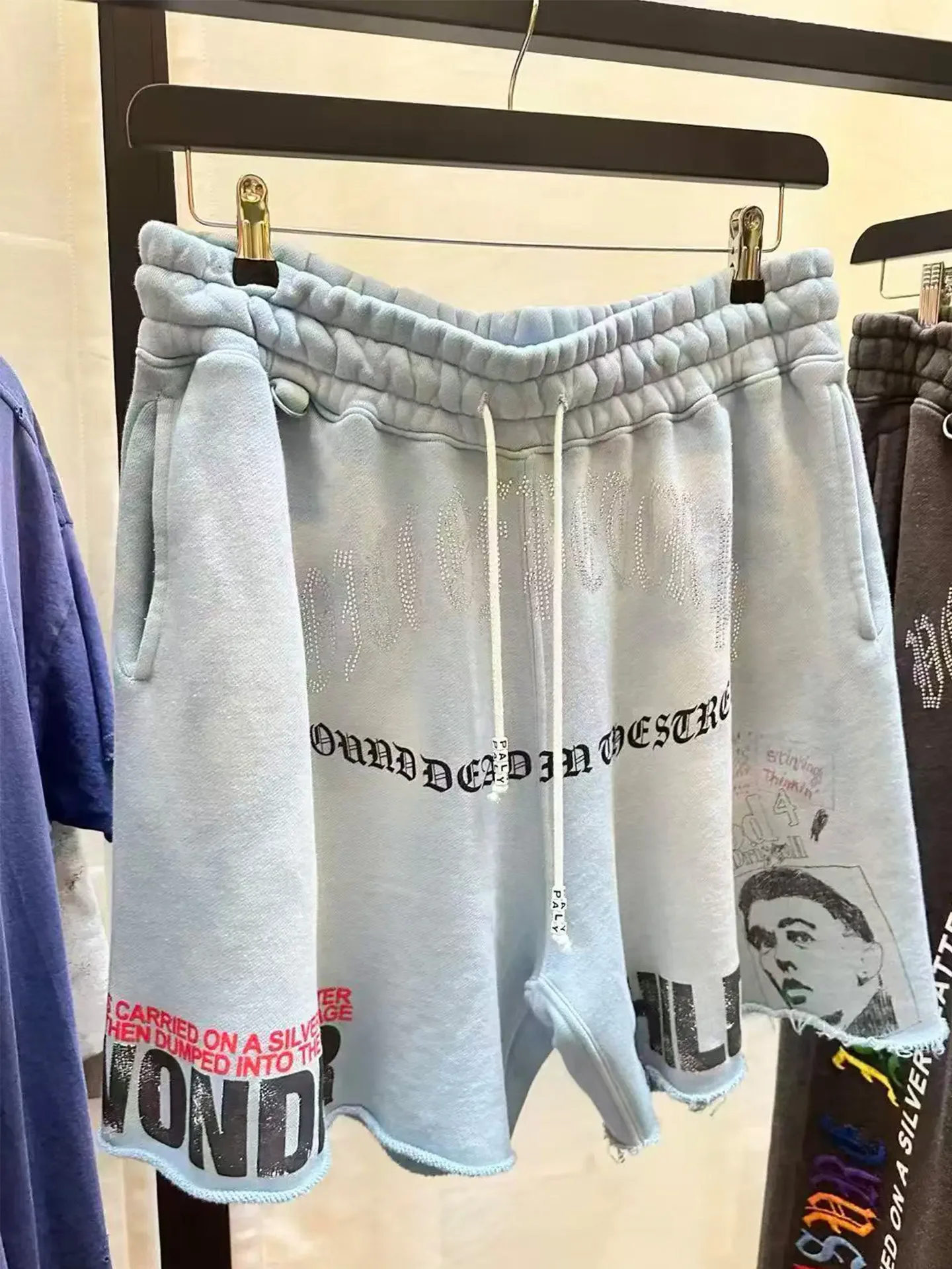 Paly Hollywood FW26 "WNONDER CHILD" Washed and old casual shorts