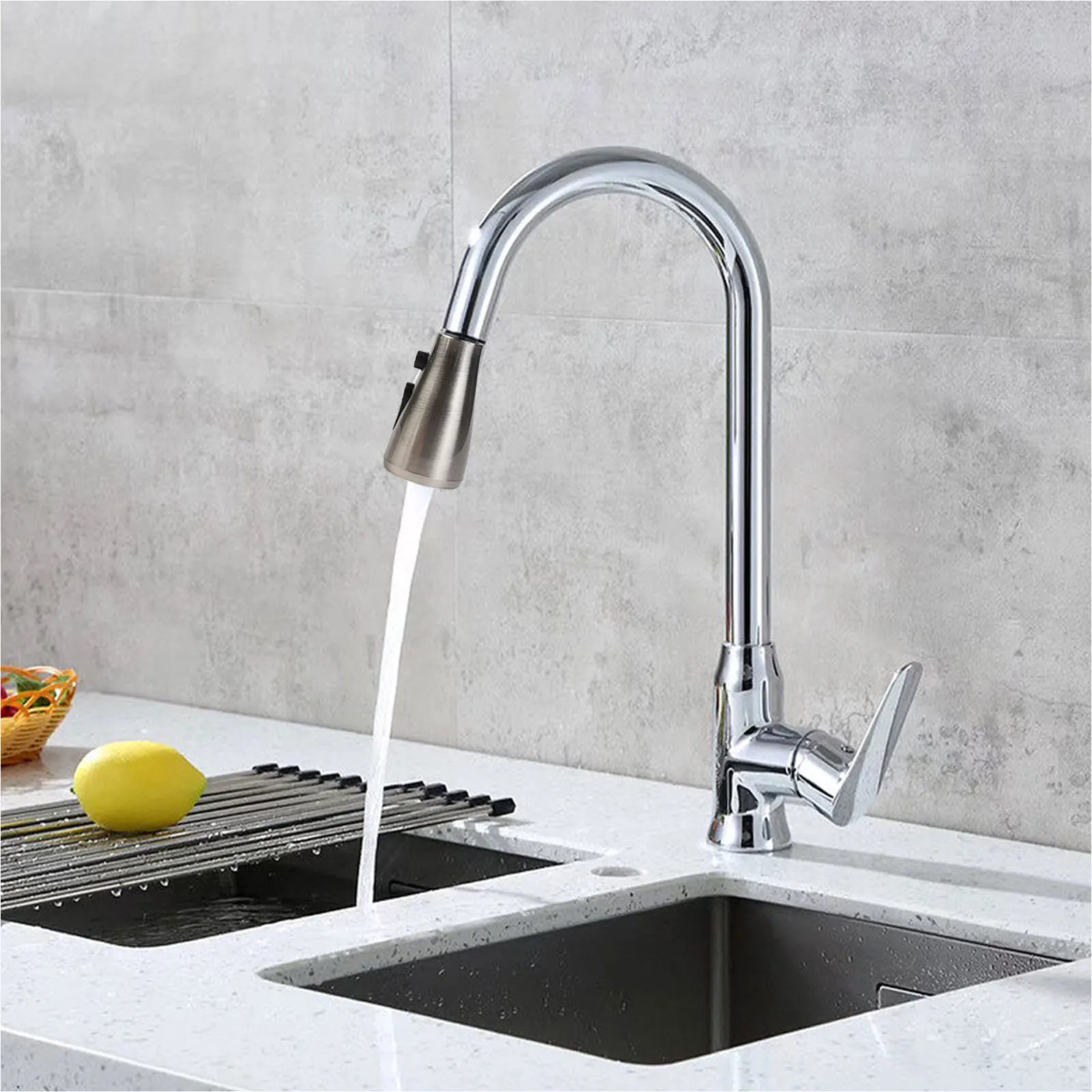 

Насадка-распылитель для кухонного смесителя, выдвижной, матовый, водосберегающий, для экономии воды