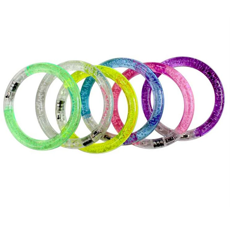 5Pcs Luminous Wristbands Toy Fun LED Light Up Bracelets Neon Glowing Bangle Glow In The Dark Party Supplies For Kids Adults