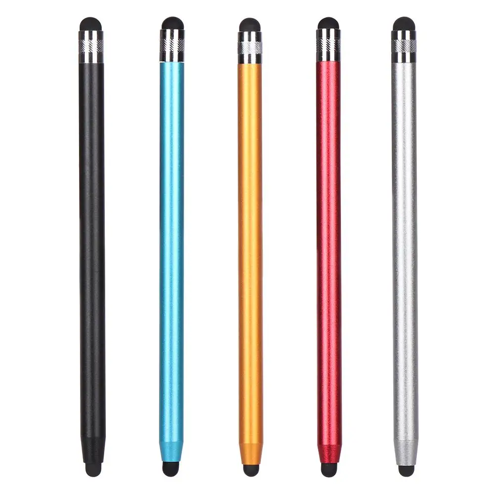 Dual-head Touch Capacitive Stylus Silicone Tips Capacitive Pen Stylus Touch Screen Drawing Pen for Smartphone Tablet PC Computer