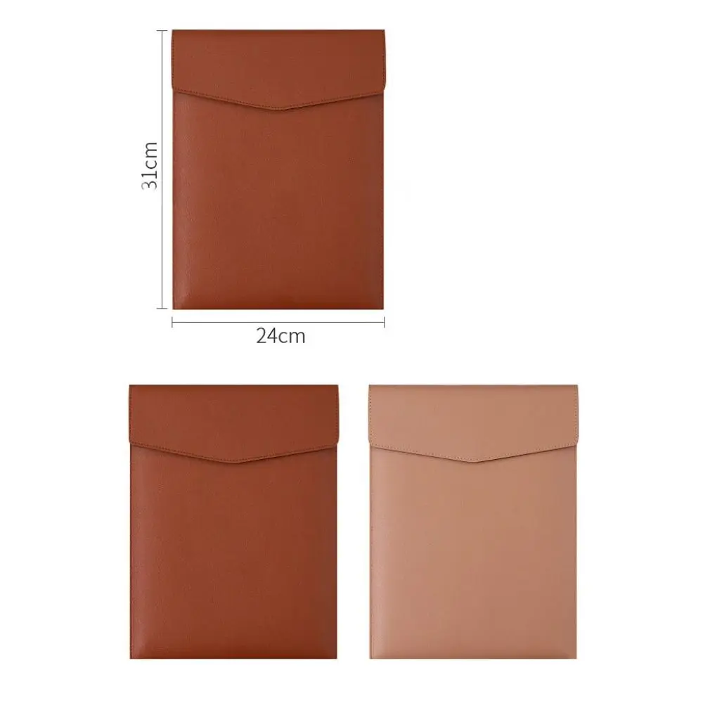 Folder Bag Leather A4 Storage File Bag Large Capacity Waterproof Business Document Bag Thickened Portable Data File Bag Office