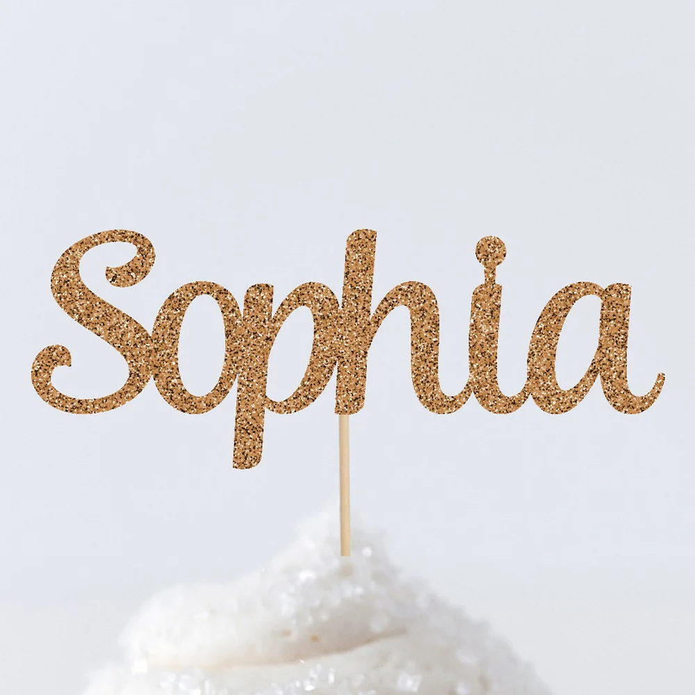 1PC Custom PMMA Cake Topper - Personalized Name Low-Saturation Accessory | Laser Engraved Warm Unique Gift for Celebrations image 3