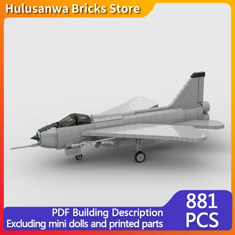 

F.Mk 6 Modern Military Fighter Jets Model MOC Building Bricks War Equipment Modular Technology Gifts Holiday Assemble Toys Suit