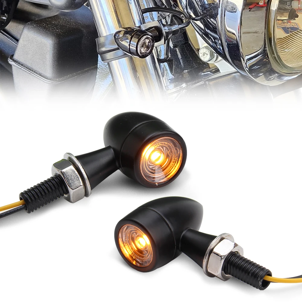 

Motorcycle Mini LED Turn Signal Light Bullet Flasher clignotant moto led 12V 8MM For Cafe Racer Bobber Kawasaki Suzuki Yamaha