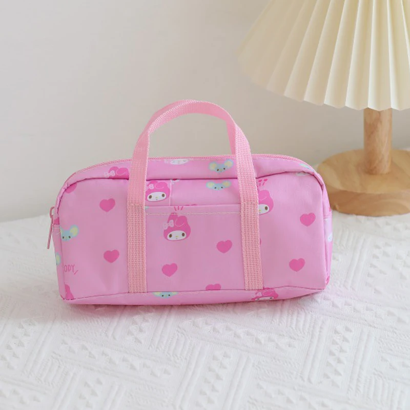 Anime Sanrios Cinnamoroll Kuromi Hello Kitty My Melody, bolsa organizadora de papelería para estudiantes, bolso de mano de dibujos animados, regalo para amigos