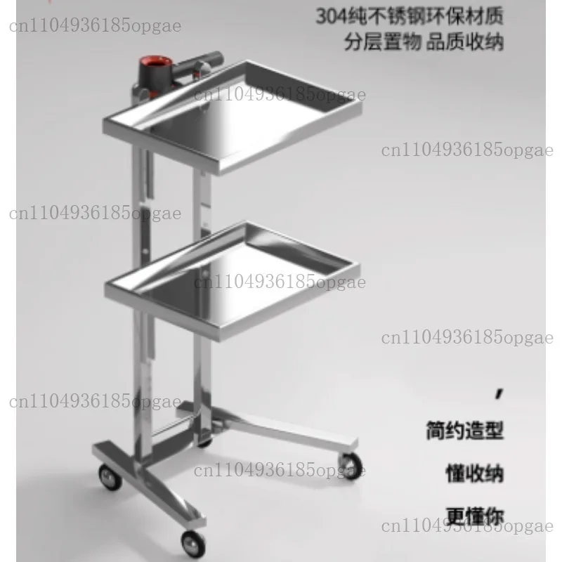 

Складная тележка для инструментов из нержавеющей стали, тележка, верстак для хранения, супермаркет, тележка для инструментов на 2-м этаже