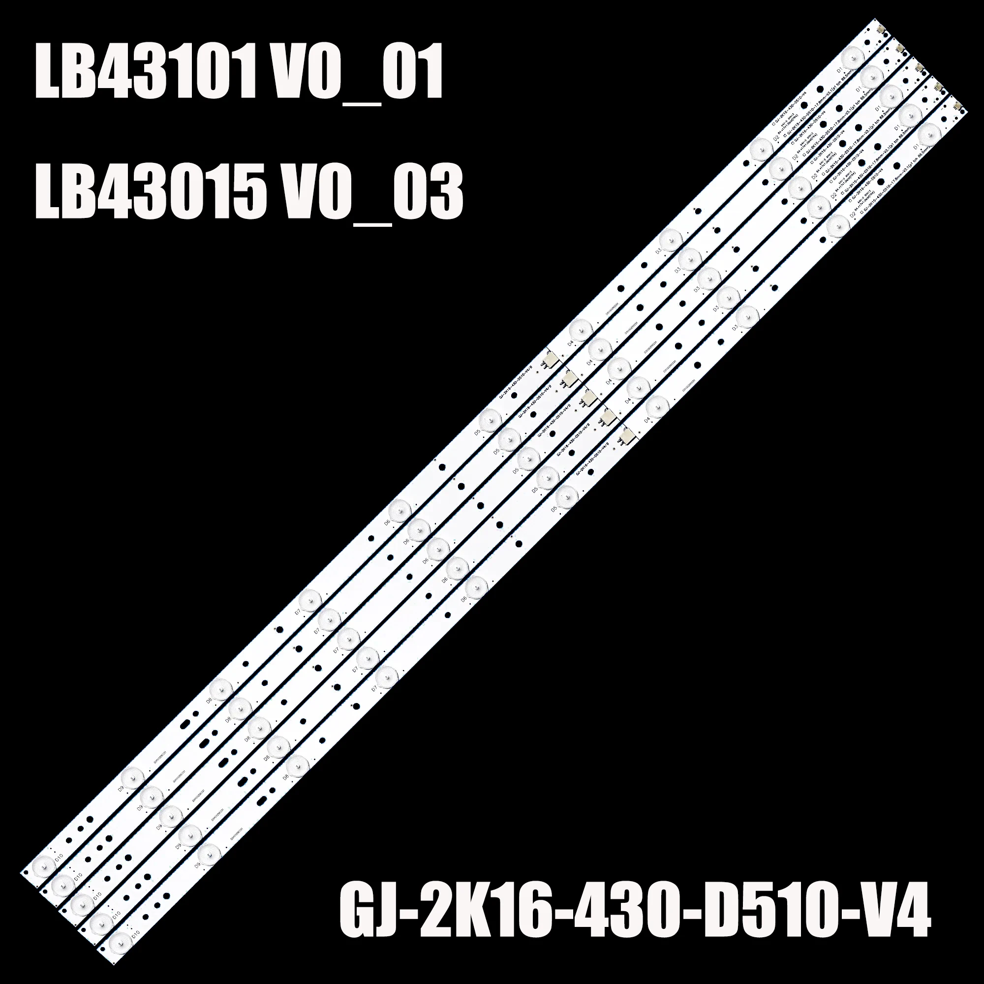 LED backlight strip for LB43015 LB43101 L42F220B L42P60BD L42F3250B LVF420AUBK 43LH500T 43PFT4131 43PFS5301 43PUF6061 43PUF6701