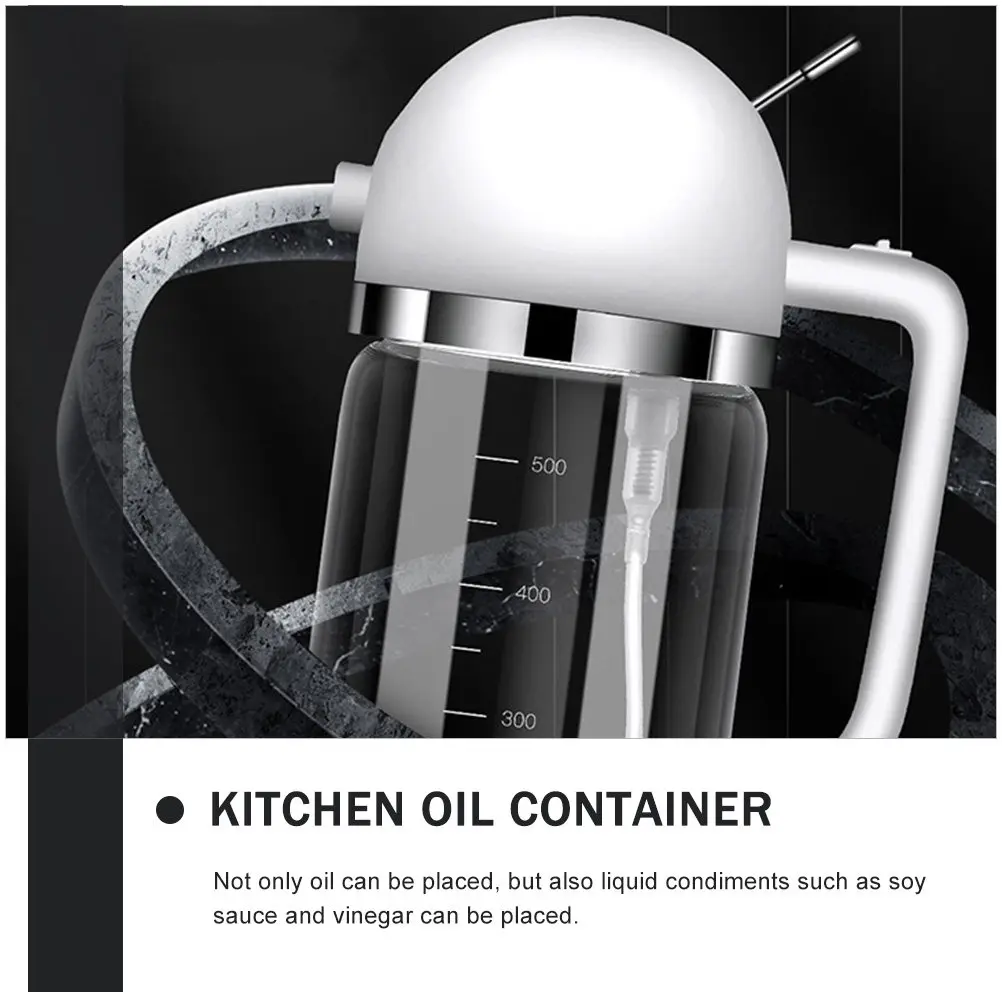 Premium Automatic Open Close Oil Dispenser with Measuring Scale Transparent Kitchen Gadget for Olive Oil Vinegar Soy Sauce
