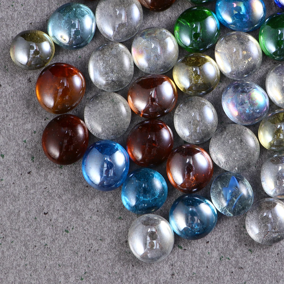 

Red Transparent Flat Beads Fish Tank Gravel Glass Decorations Flowers Ornaments Aquarium Colorful
