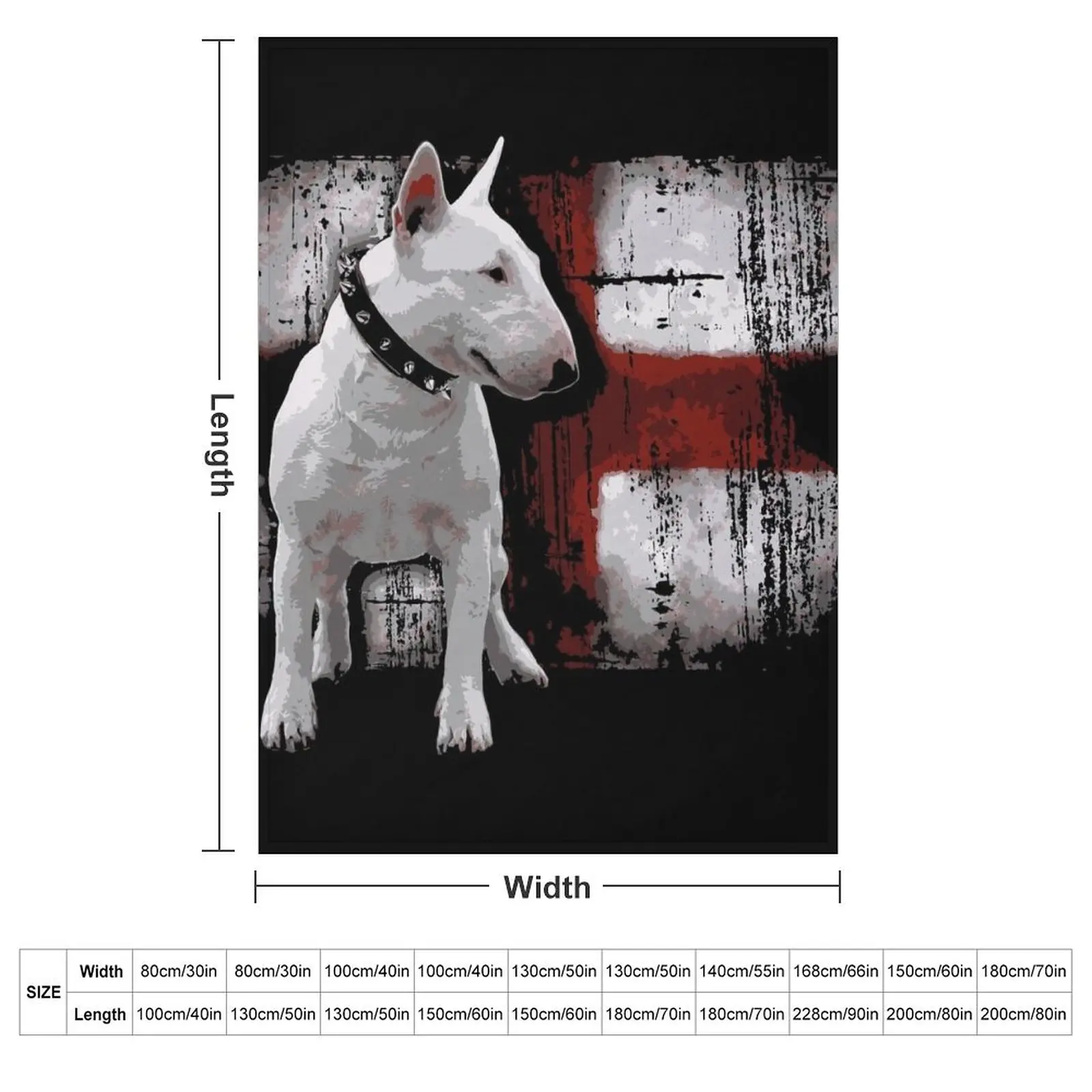 English Bullterrier Love Throw Blanket couch cozy soft plush fuzzy picnic outdoor blanket