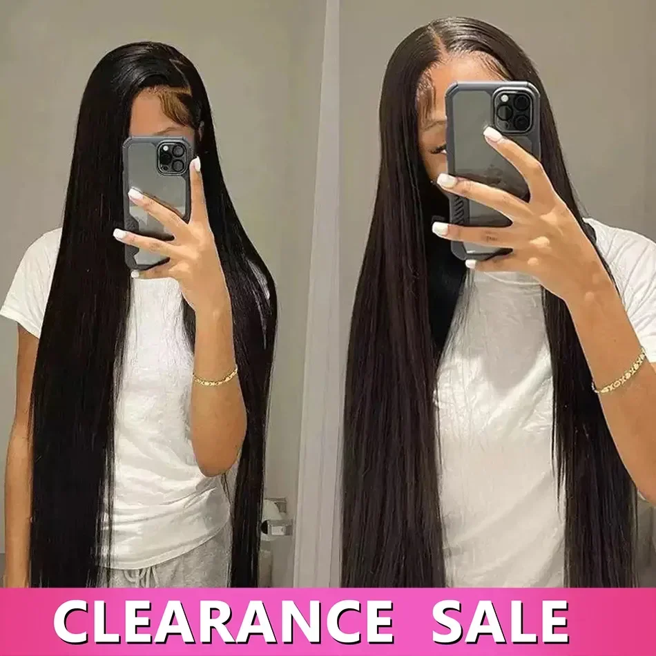 Straight 4x4 13x4 HD Lace Frontal Wigs Human Hair Brazilian Transparent Lace Front Human Hair Wig Pre Plucked For Black Woman