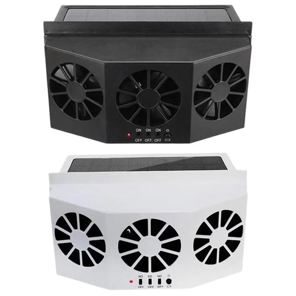 

Solar Powered Car Cooler Car Fan Cooling Exhaust Ventilating Fan Window Radiator Exhaust Fan Auto Air Vent Radiator Fan for Car