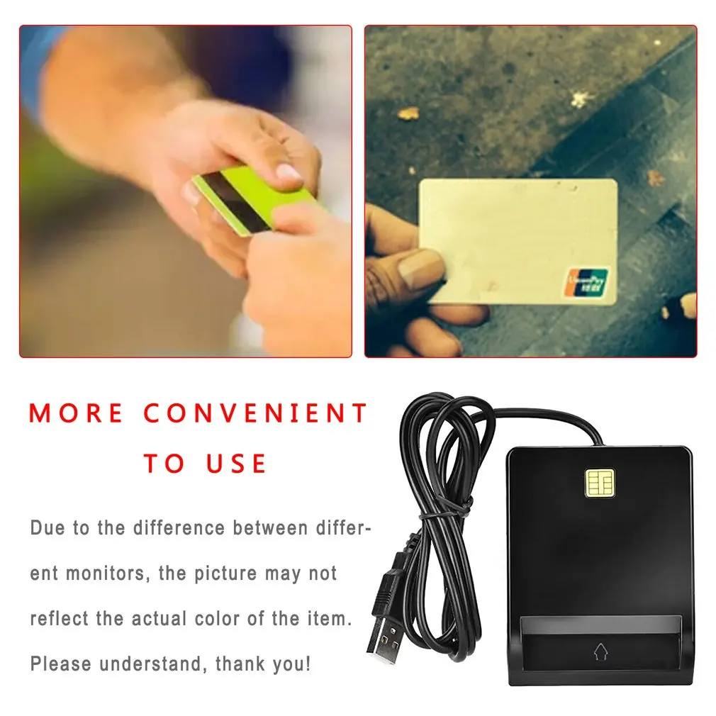 Hot USB SIM Smart Card Reader Bank Card Ic/Id Emv Tf Mmc Card Readers USB-CCID ISO 7816 Smart Card Reader for Windows