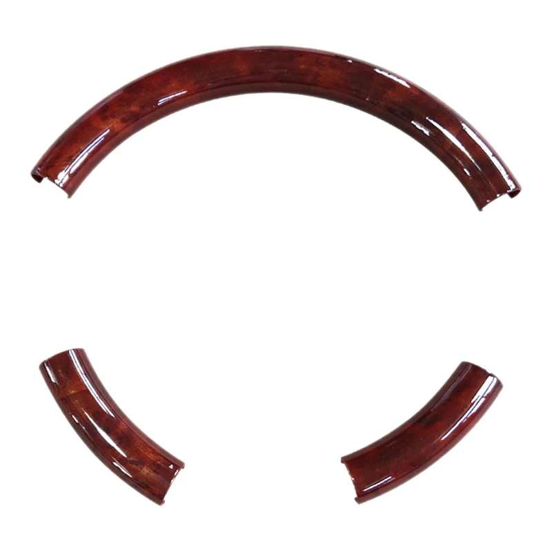 Car Steering Wheel Cover Three Section Handle Peach Wood Interior Three Section Clip-on Grip Cover