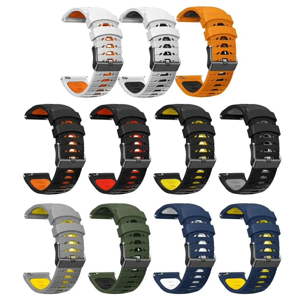 22mm Strap For Xiaomi MI Watch Color 2 Smartwatch Bands For Mi Watch S1 Active / S1 Pro Silicone Watchband Replacement Bracelet