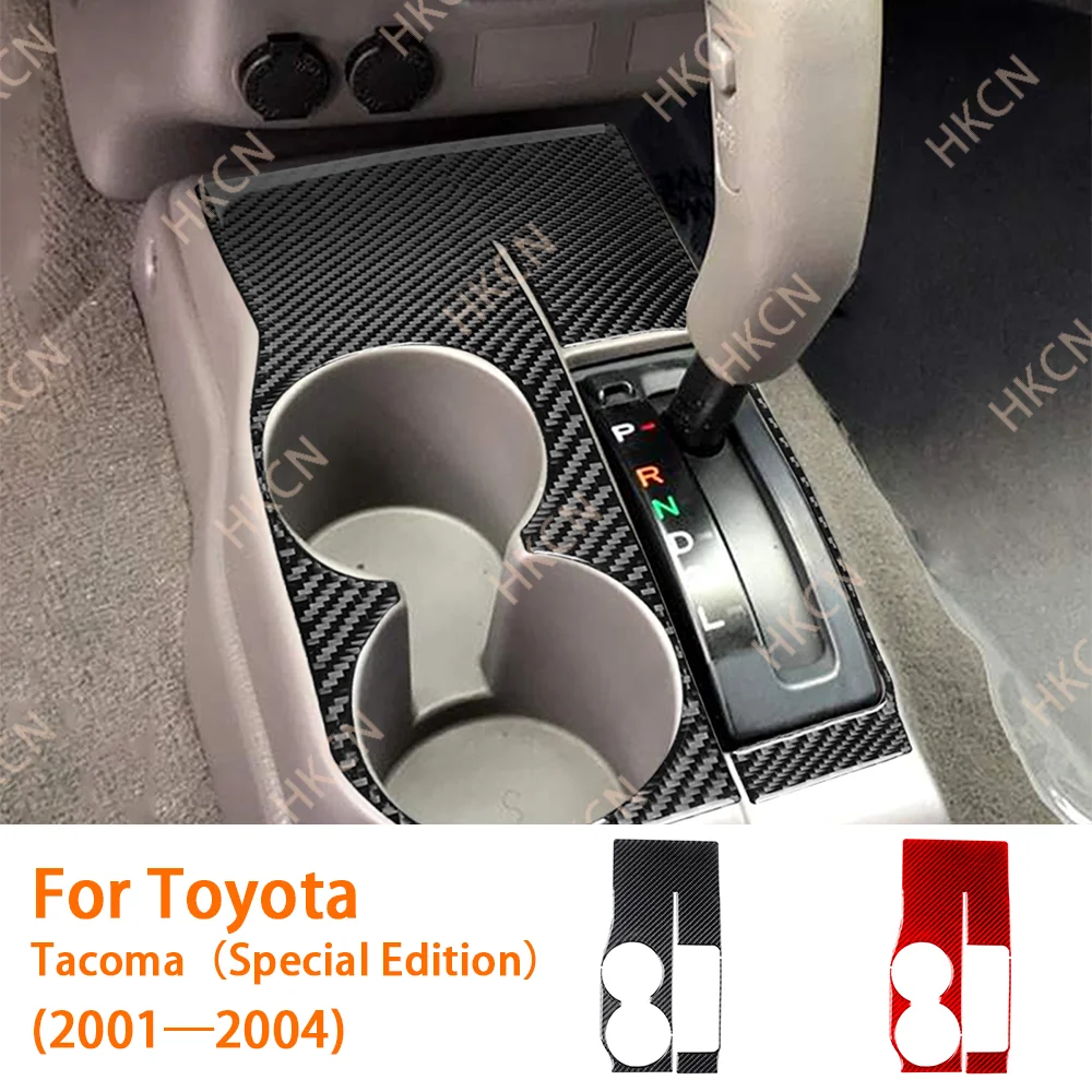 

Carbon Fibe Console Cup Holder Panel 2WD Car Accessories Interior Cover Trim Sticker For Toyota Tacoma 2001—2004—Special Edition