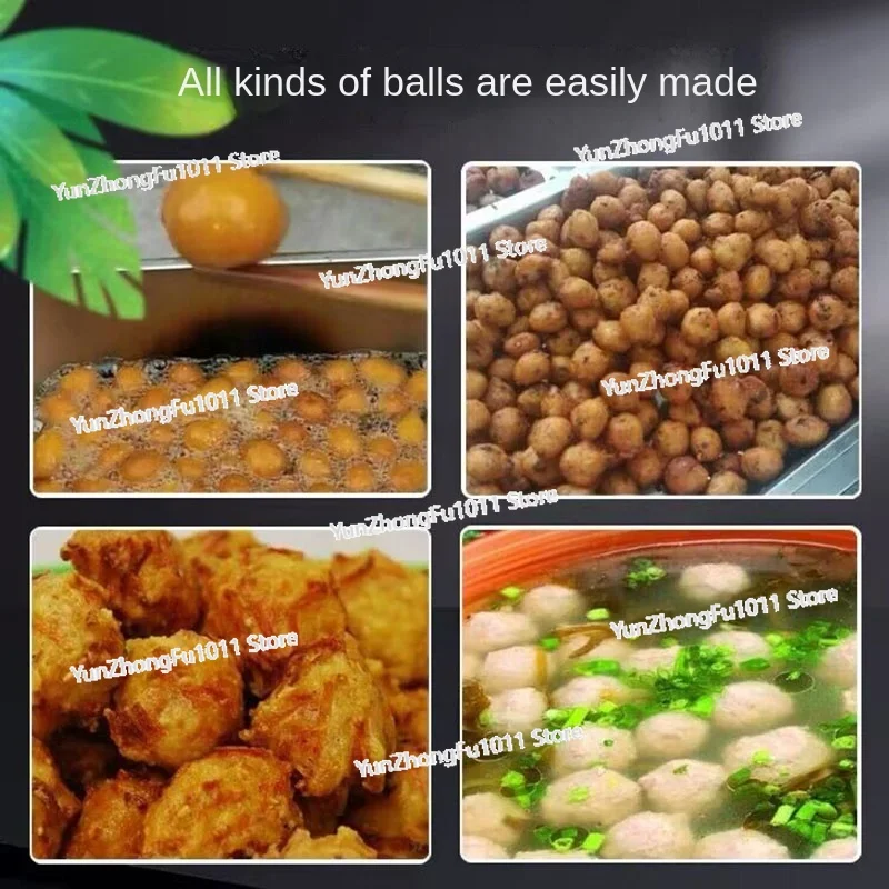 13CM Manual Meatball Machine Stainless Steel Vegetable Processing Kitchen Tool for Business Use